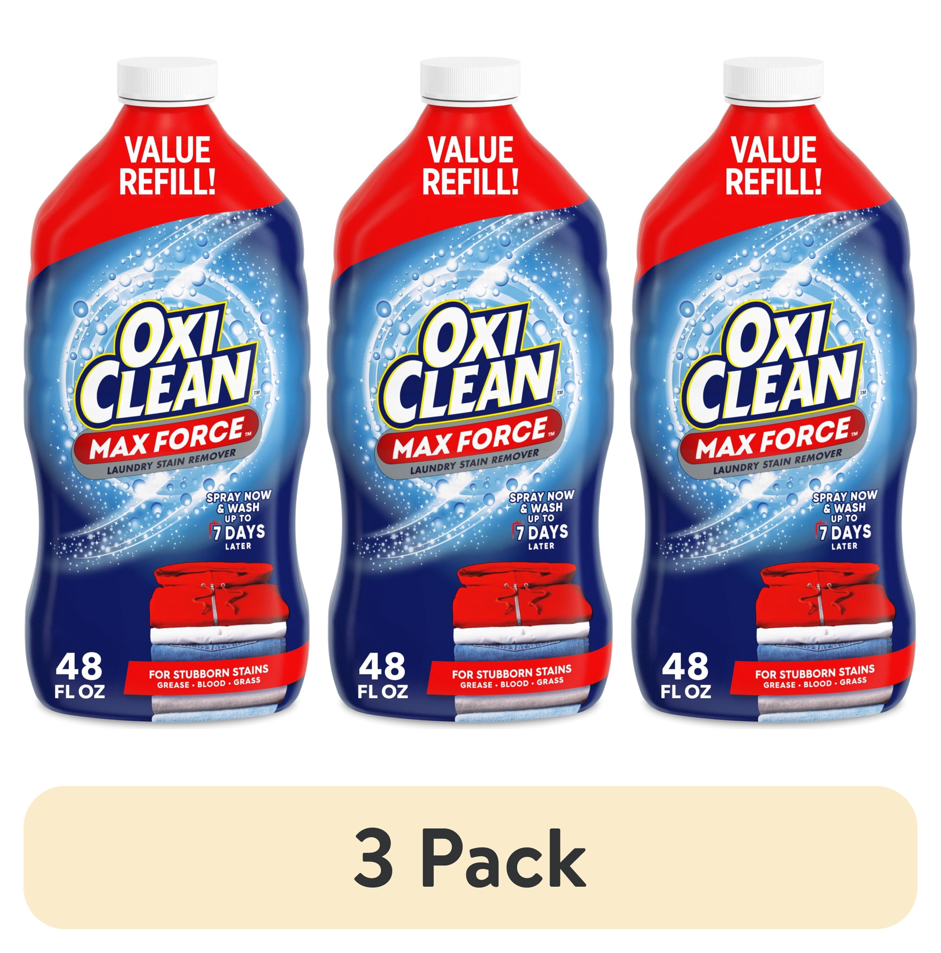 (3 pack) OxiClean Max Force Laundry Stain Remover Spray Refill, 48 fl oz?