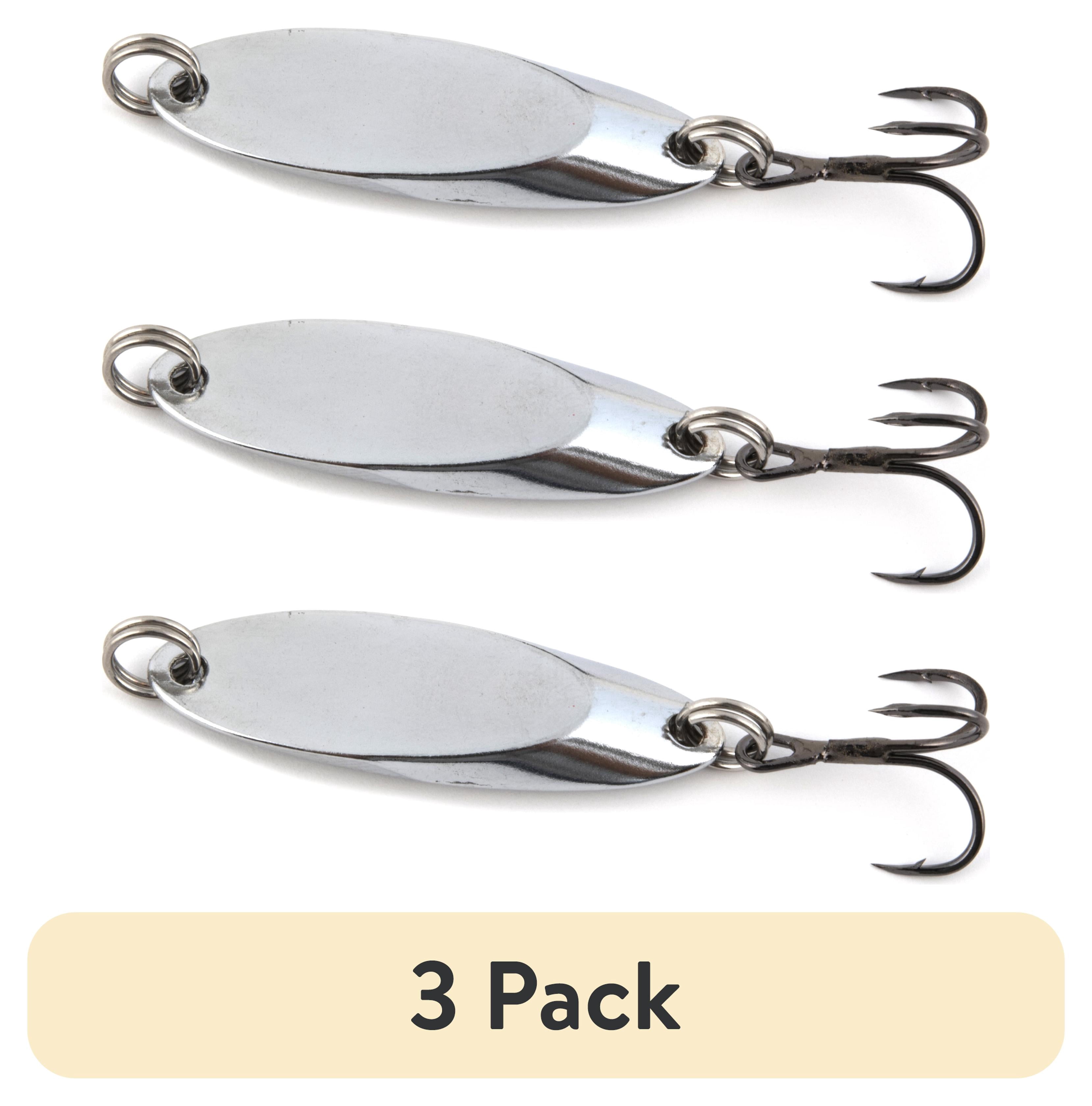 (3 pack) Ozark Trail 1/4 oz. Cast Spoon Fishing Lure, Silver