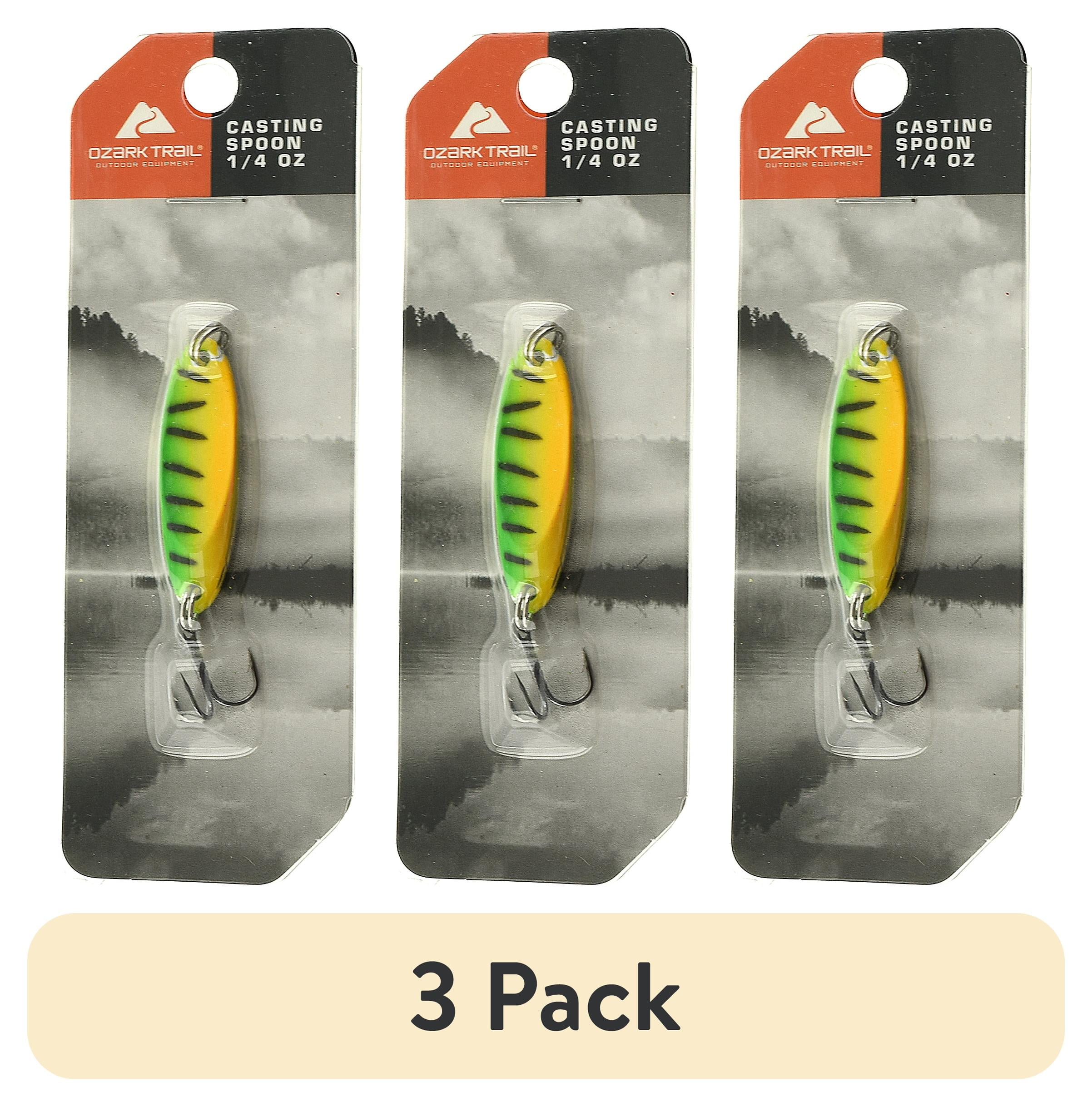 (3 pack) Ozark Trail Casting Spoon Fishing Lure 1/4 oz. – Fire Tiger