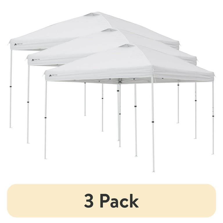 3 pack) Ozark Trail 10x10 Instant Pop Up Canopy Tent with