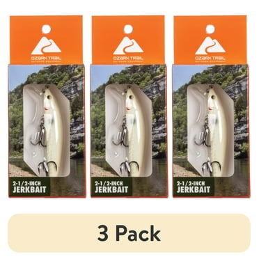 (3 pack) Ozark Trail 2 1/2" Minnow- Bone
