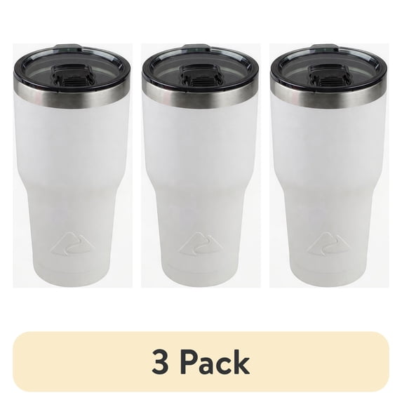(3 pack) Ozark Trail 32 oz Stainless Steel Insulated Tumbler, White