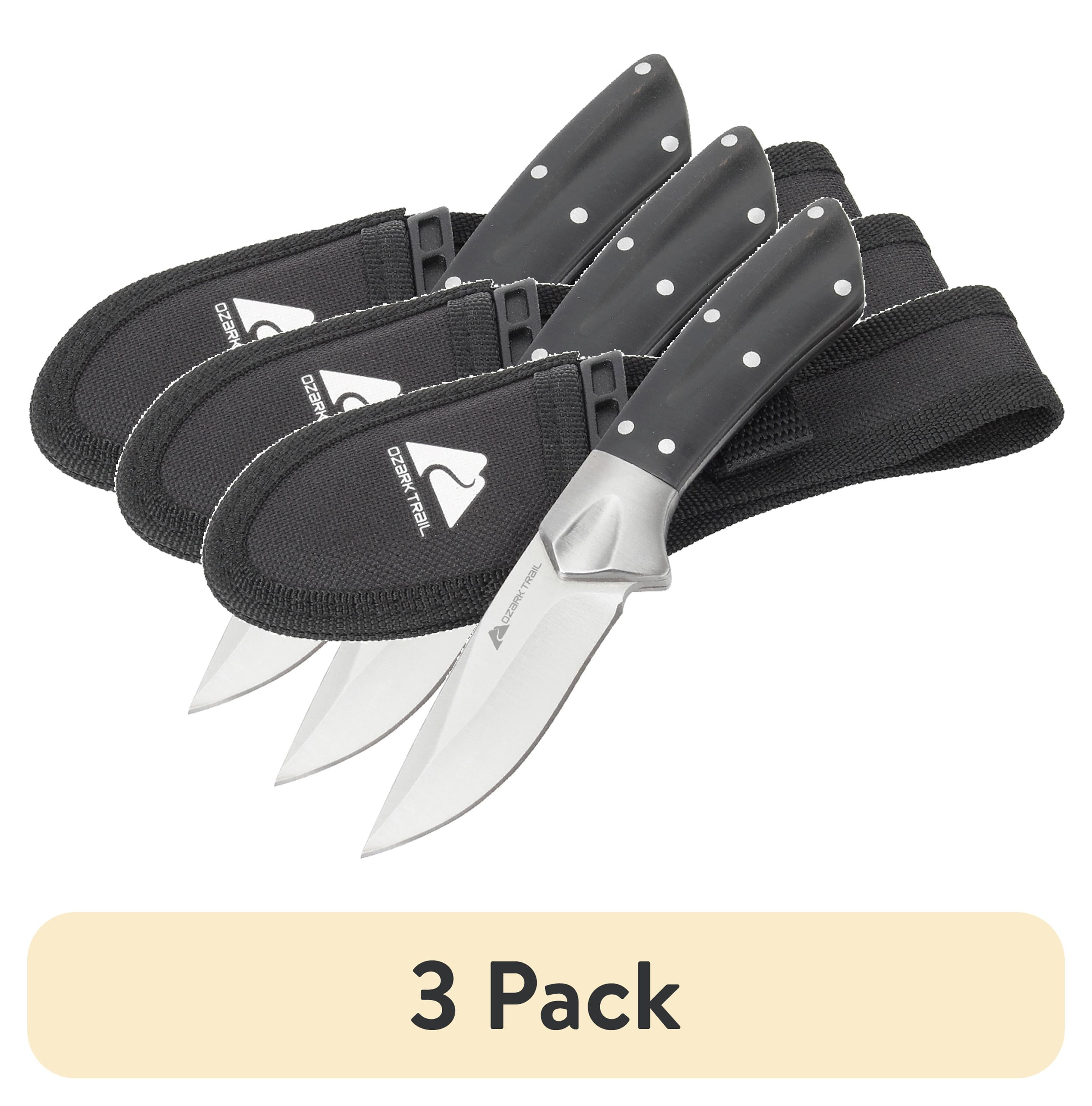 (3 pack) Ozark Trail Forge 7-in Fixed Blade Knife with Stainless Steel Blade and Polypropylene Handle