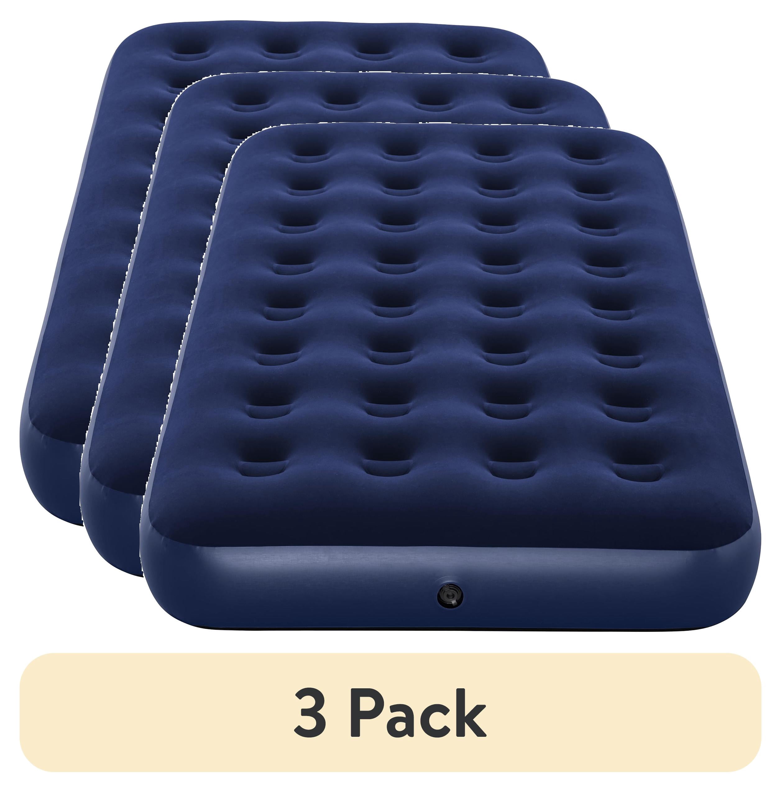 (3 pack) Ozark Trail Twin Air Mattress, 10 inch Air Bed, Inflatable Air Mattress, Blow Up Mattress without Pump