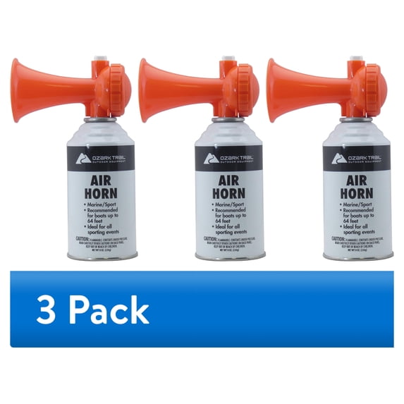 (3 pack) Ozark Trail Boat Accessories Sports and Marine Safety Air Horn 8 oz.