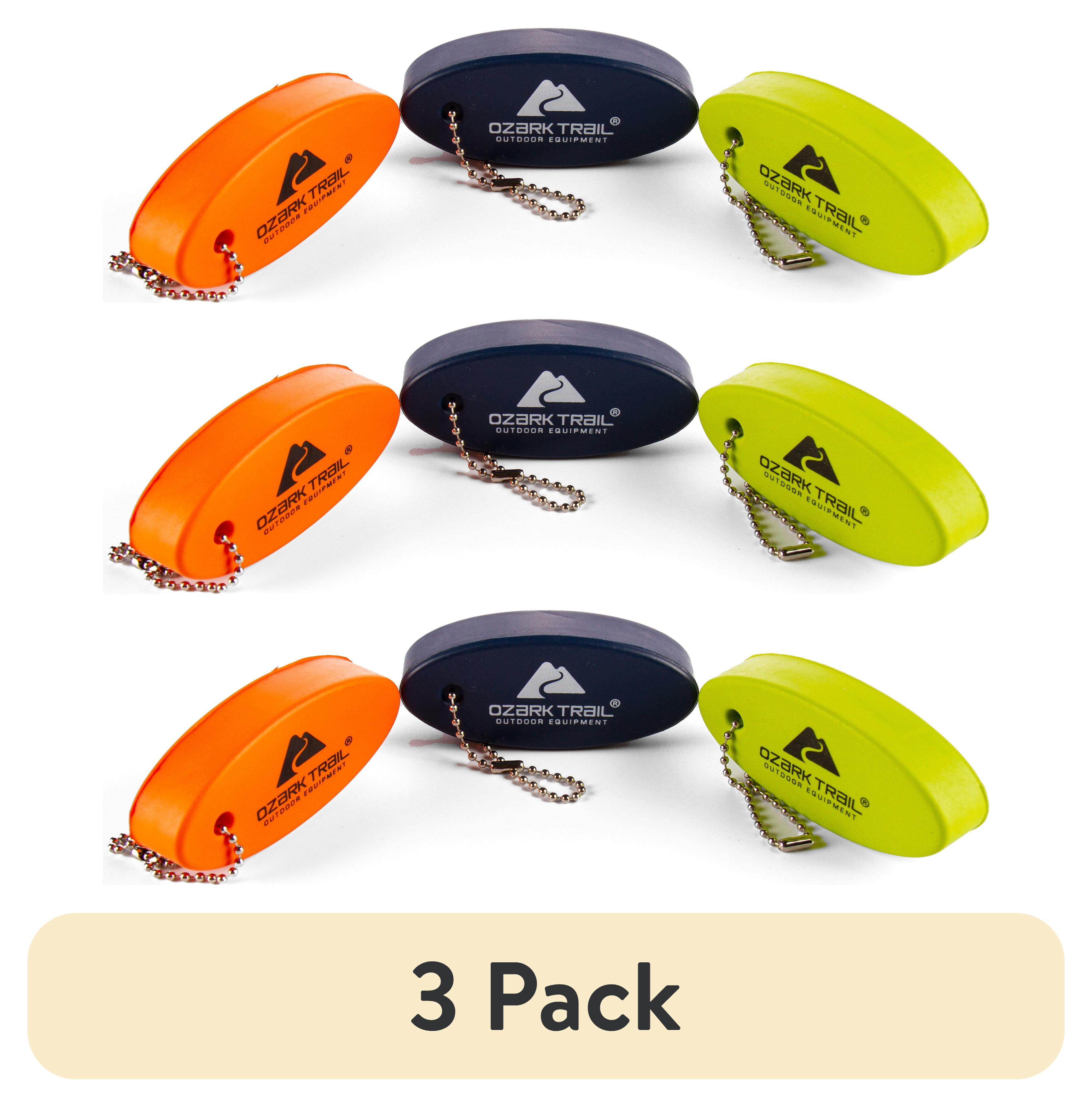 (3 pack) Ozark Trail Floating Foam Keychain with High-Visibility Colors and Key Ring