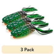(3 pack) Ozark Trail 2.5" Frog Popper Topwater Lure for Bass Fishing, Bullfrog