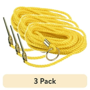 (3 pack) Ozark Trail 25 ft Heavy Duty Twisted Poly Fish Stringer with Steel Needle