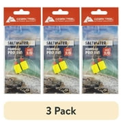 3 pack Ozark Trail Pompano Pro Rig with Extra Sharp Hooks for Sand Crabs, Fiddler Crabs, and Shrimp Fishing