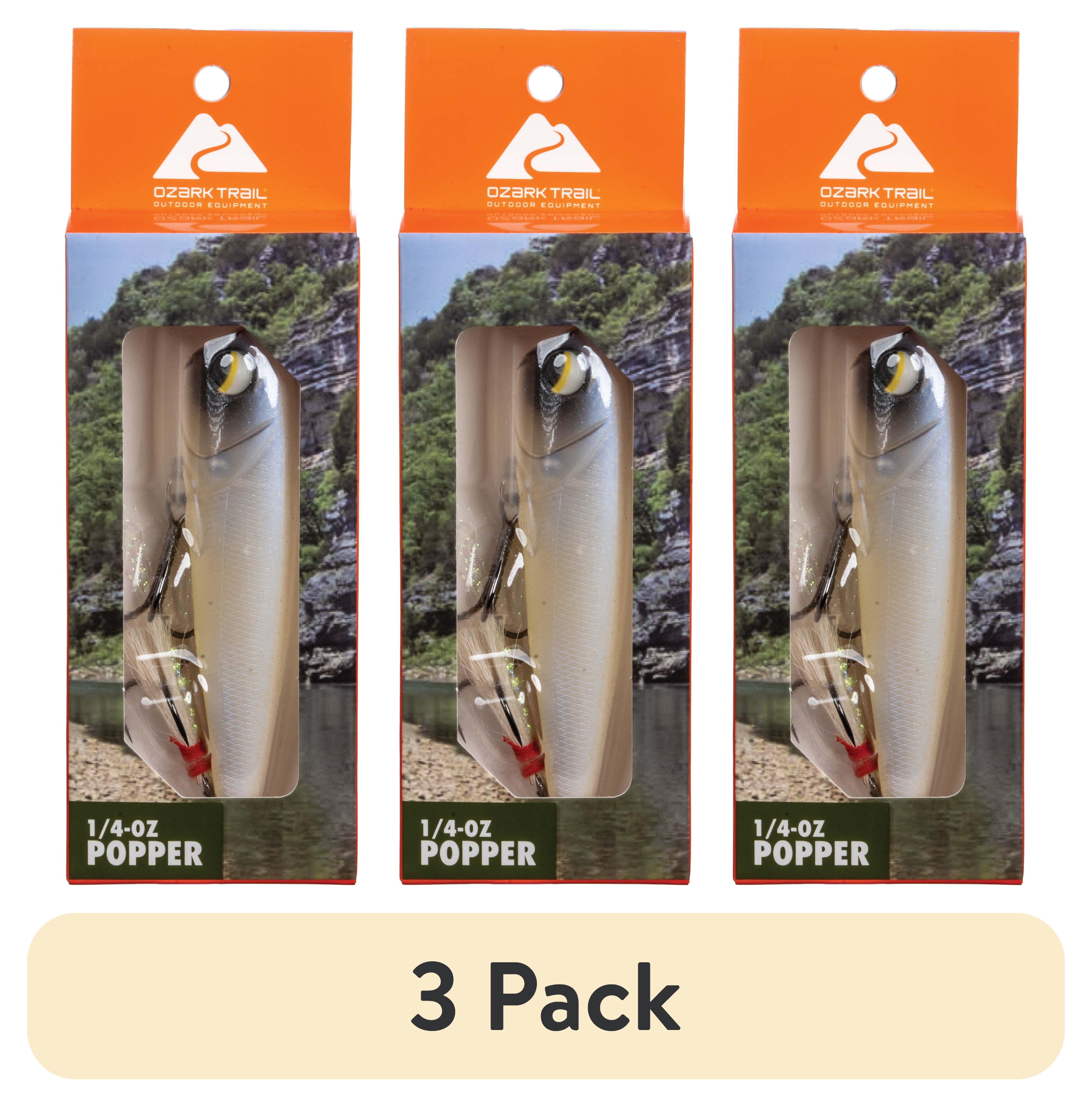 (3 pack) Ozark Trail Freshwater Popper Fishing Lure, Lemon Sorbet, 1/4 oz