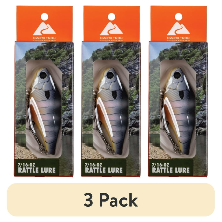 3 pack) Ozark Trail Freshwater Rattle Fishing Lure, Bluegill, 7/16