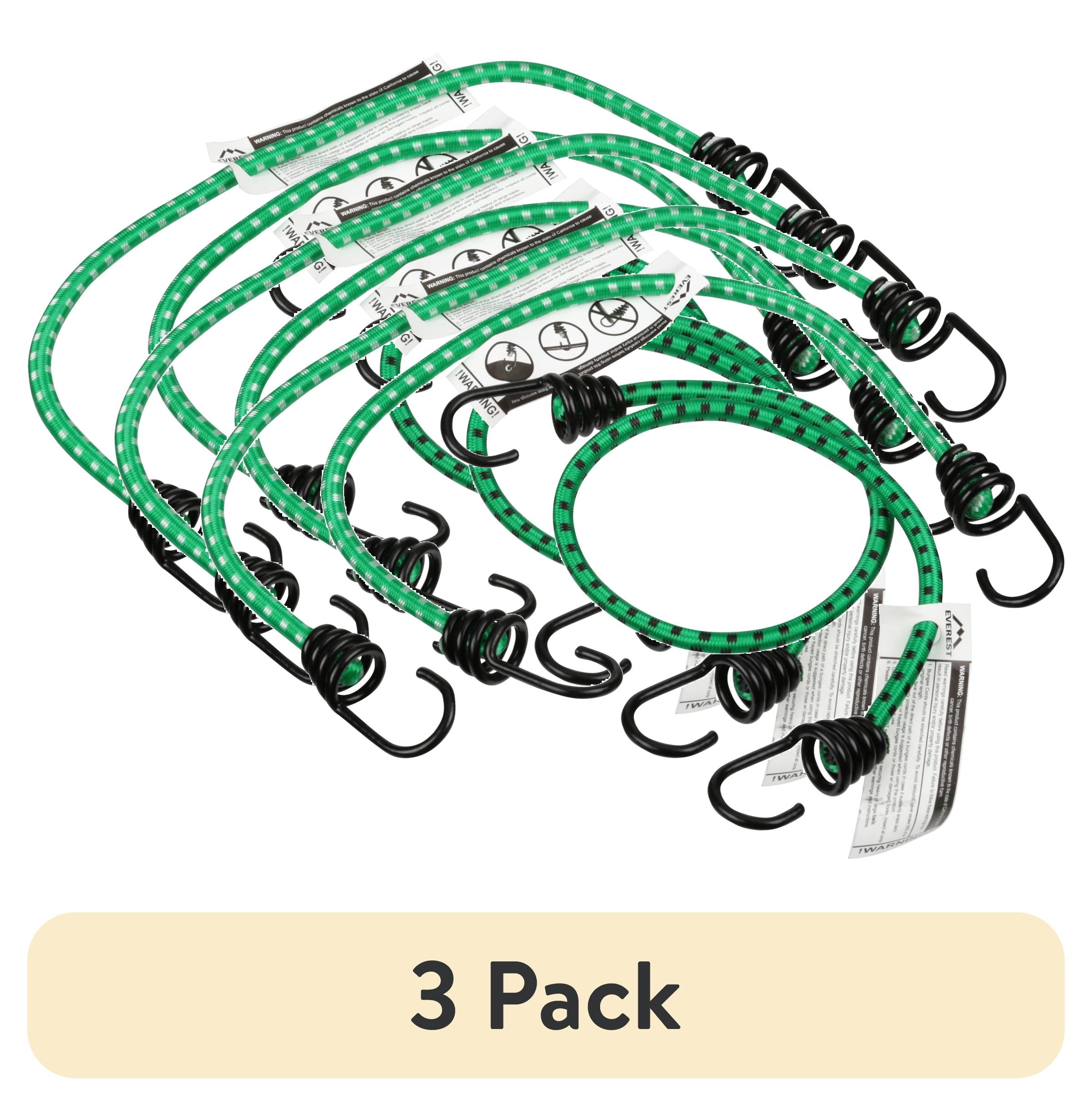 (3 pack) Ozark Trail Rubber Bungee Cords, Assorted 4 Pack, 2 x 18 in. and 2 x 24 in.