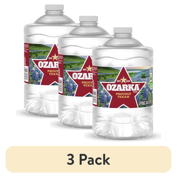 (3 pack) Ozarka Texas Spring Water, 3 Liter, Single Plastic Jug
