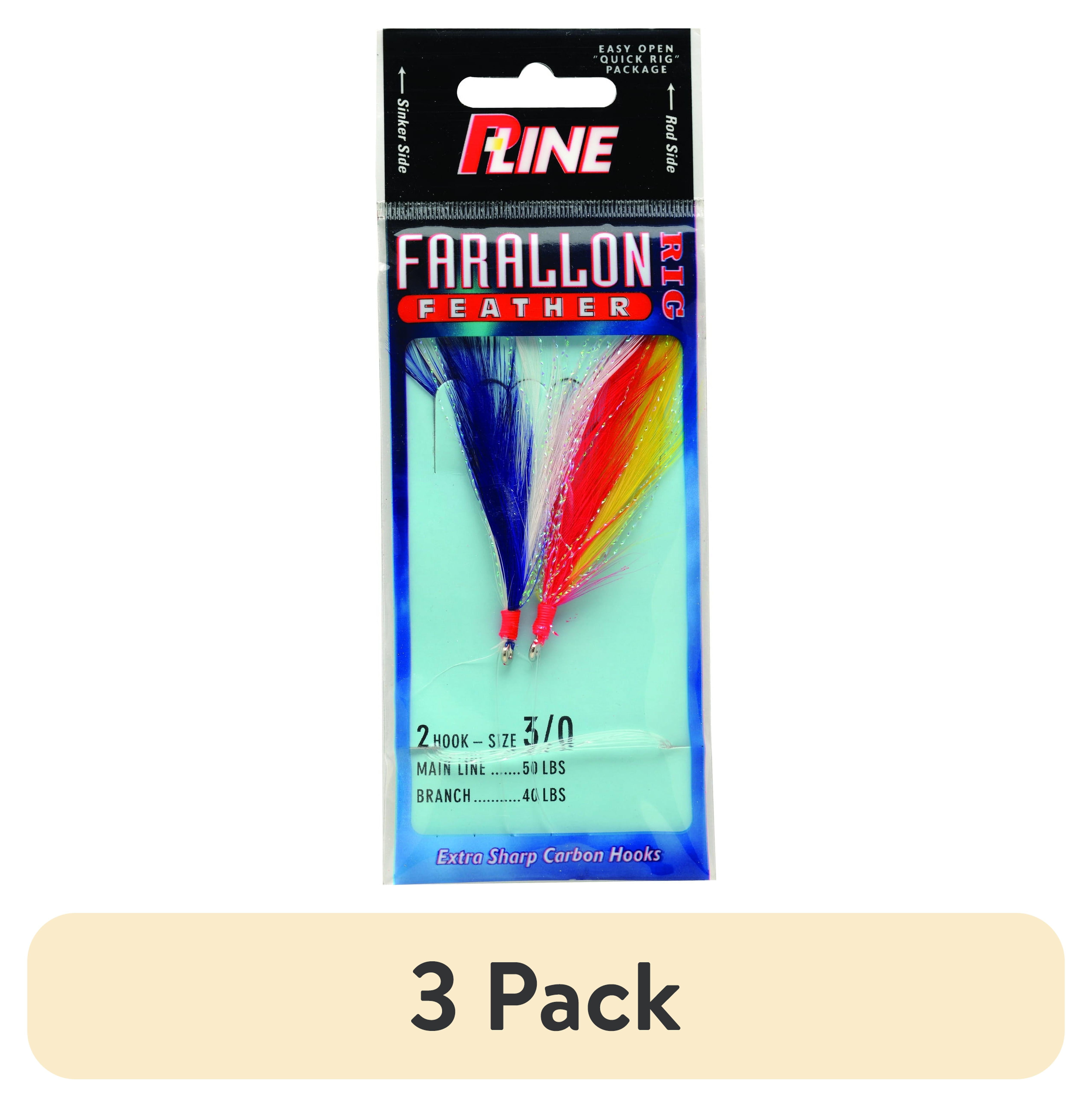 (3 pack) P-Line Farallon Feather 5/0 Mixed 1pk