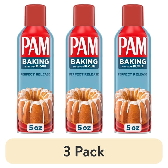 (3 pack) PAM Baking Non-Stick Cooking Spray, 5 oz.