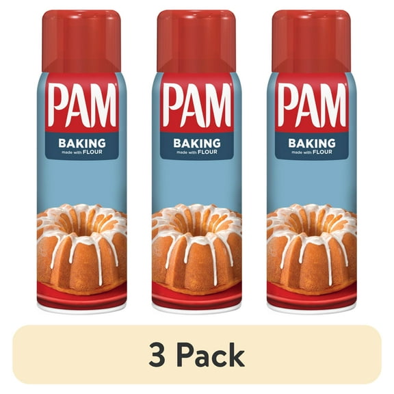 (3 pack) PAM Non-Stick Baking Spray, 5 oz.