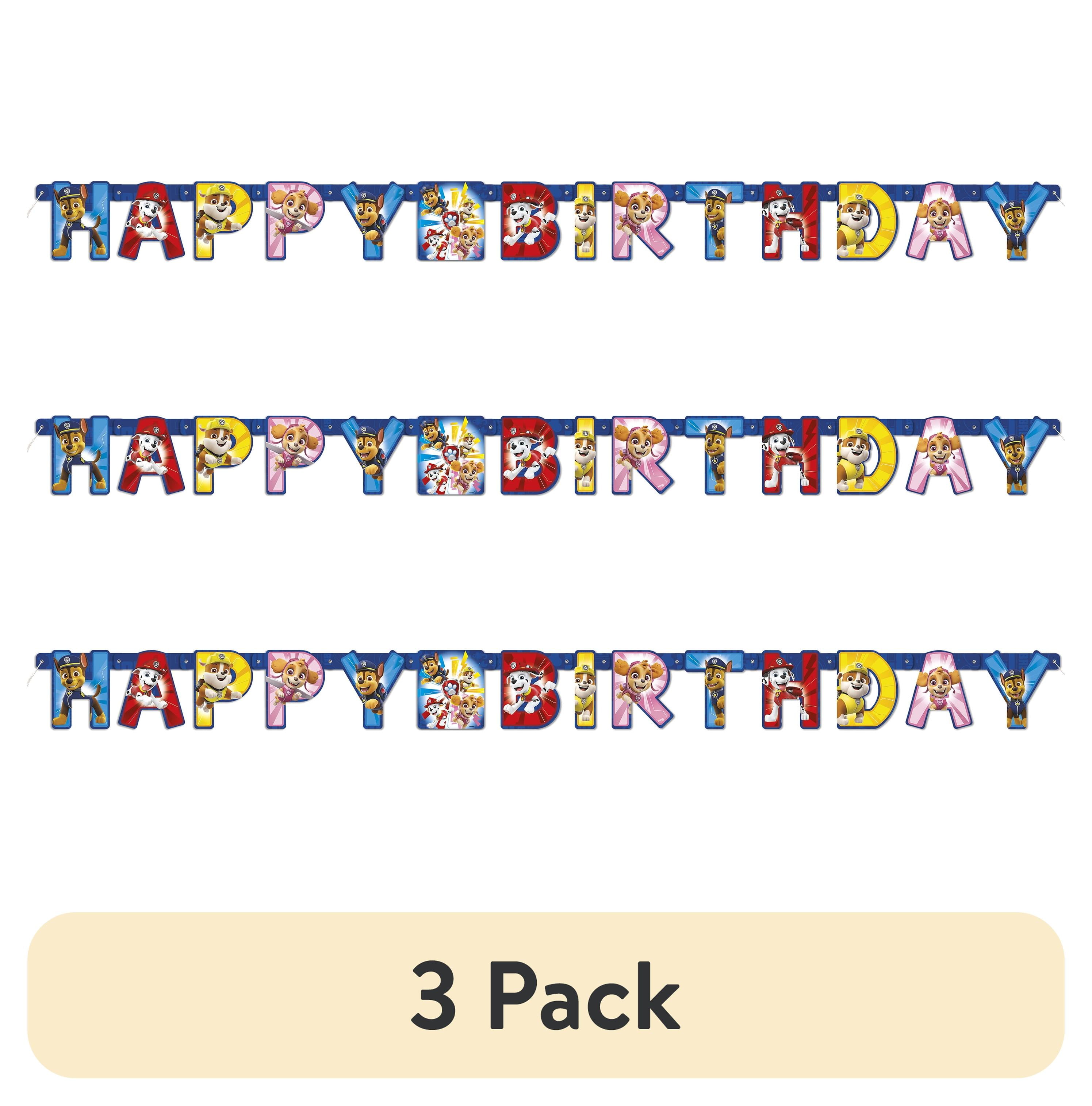 (3 pack) PAW Patrol Birthday Banner, 6ft
