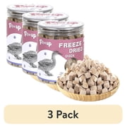 3 pack PAWUP Freeze Dried Duck Treats for Dog and Cat, Raw Single Ingredient Duck Breast, Grain Free, High Protein Snacks for Training, 4.6oz