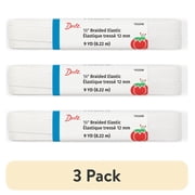 (3 pack) Dritz 1/2" Sewing & Crafting Braided Elastic Value Pack White 9 Yards