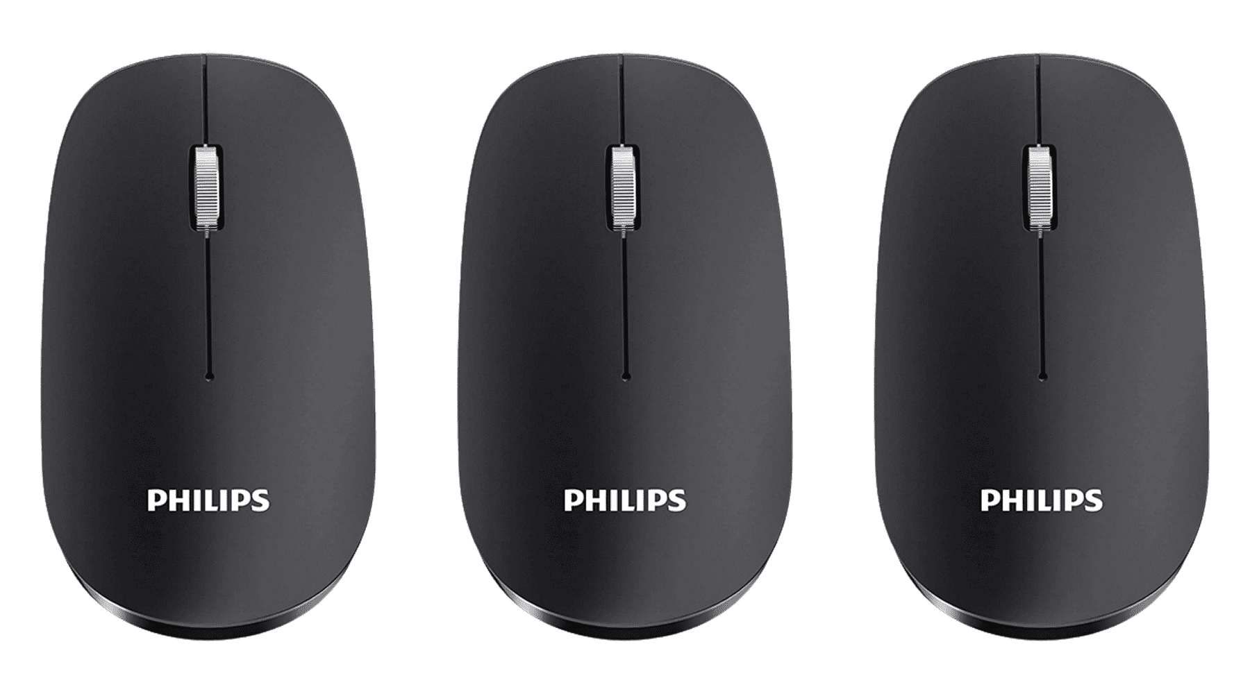 (3 pack) PHILIPS SPK7305 Bluetooth Mouse for Computer, Black