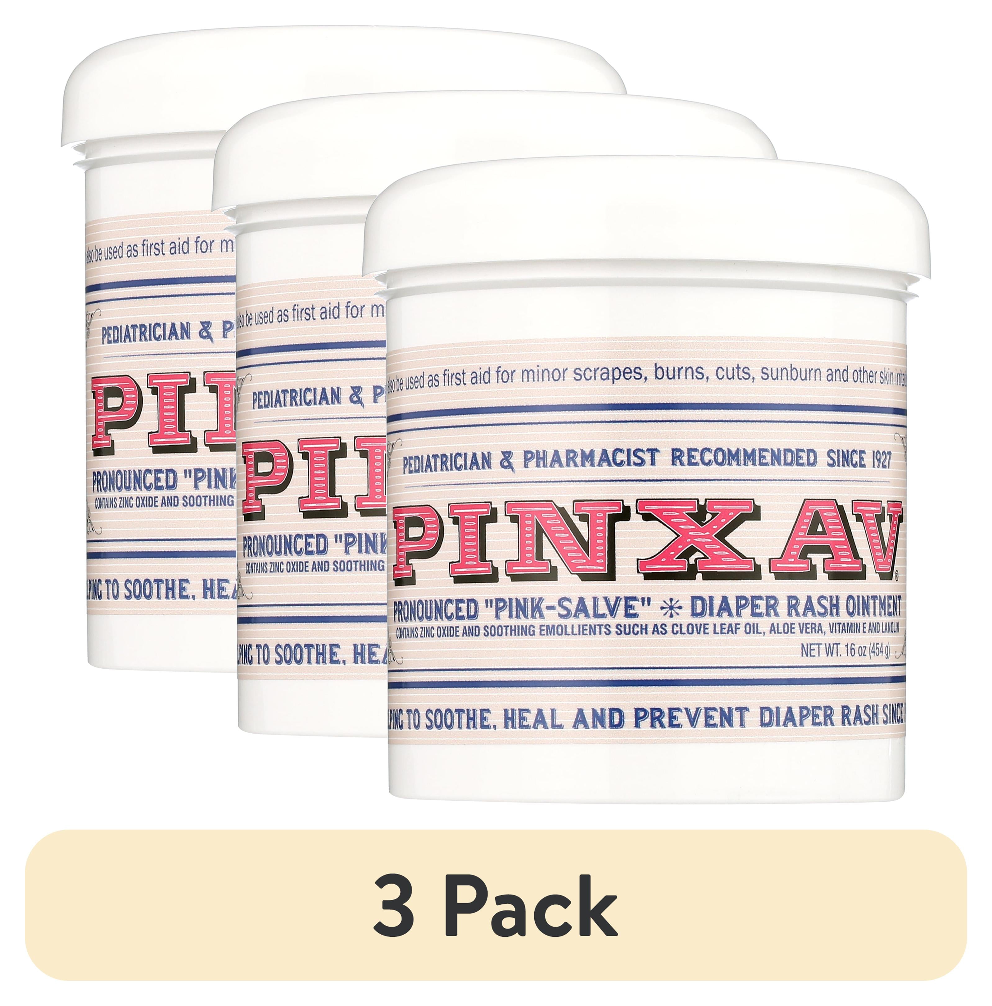 (3 pack) PINXAV Diaper Rash Ointment for Diaper Rash, Eczema, Burns and More - 16 oz