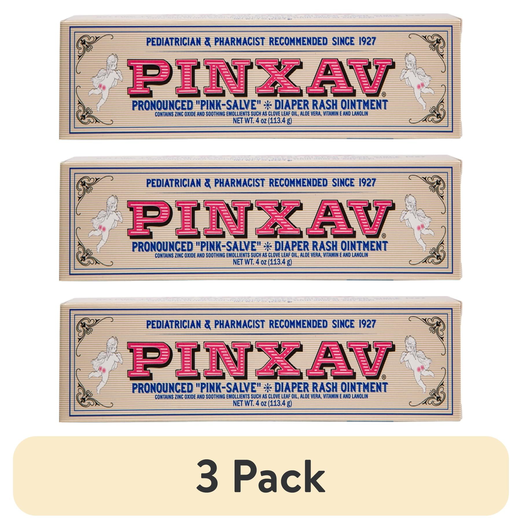3 pack) PINXAV Diaper Rash Ointment Tube 4 oz with Natural