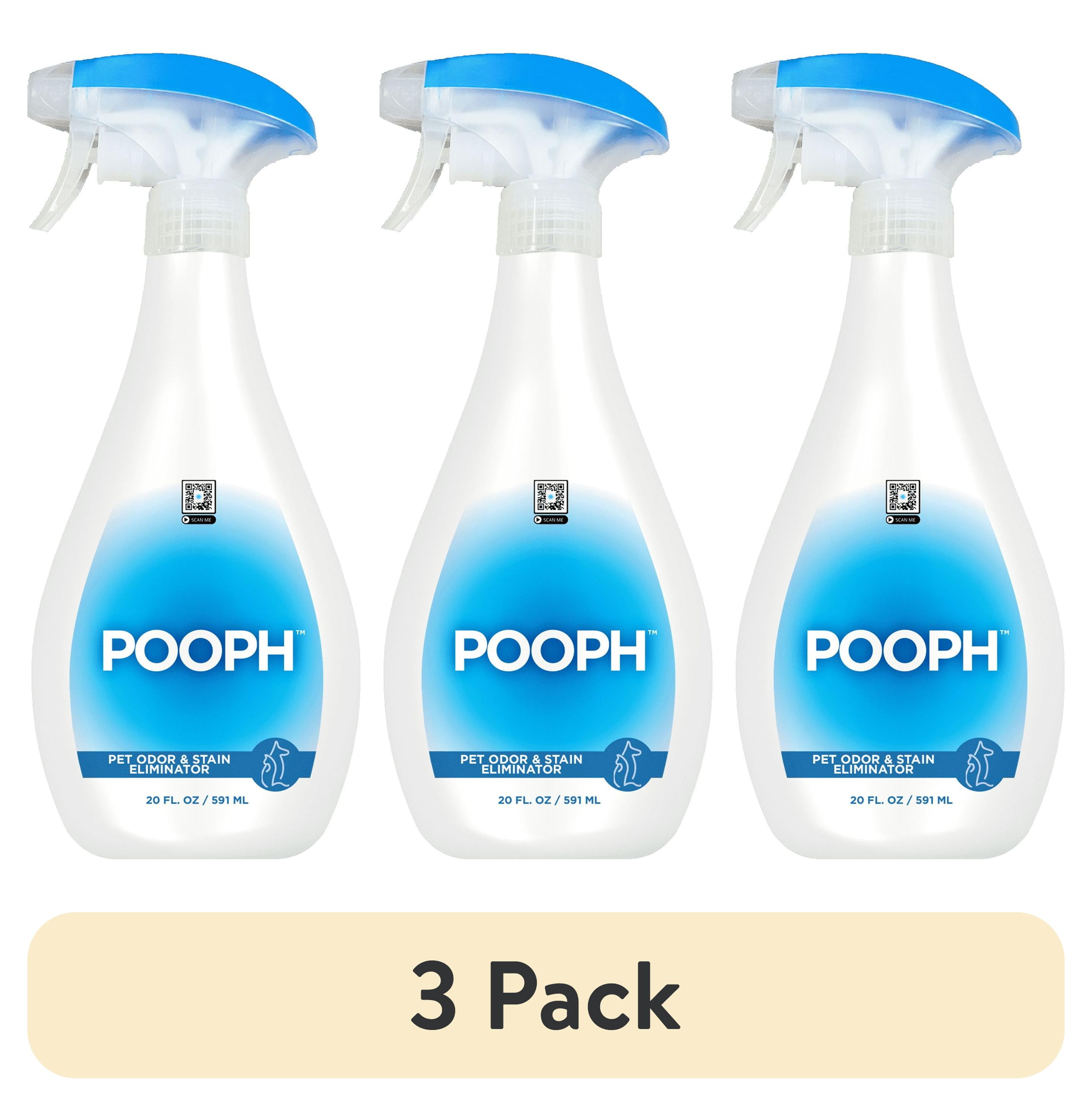 (3 pack) Pooph Pet Odor Eliminator Spray, 20 oz, Fragrance Free, No