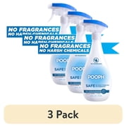 3 pack Pooph Pet Odor Eliminator Spray, 24 oz, Fragrance Free, No Harsh Chemicals