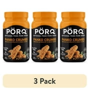 (3 pack) PORQ Pork Rind Panko Crumbs, Gluten Free, Keto Friendly, 10.5 oz Canister, 21 Servings