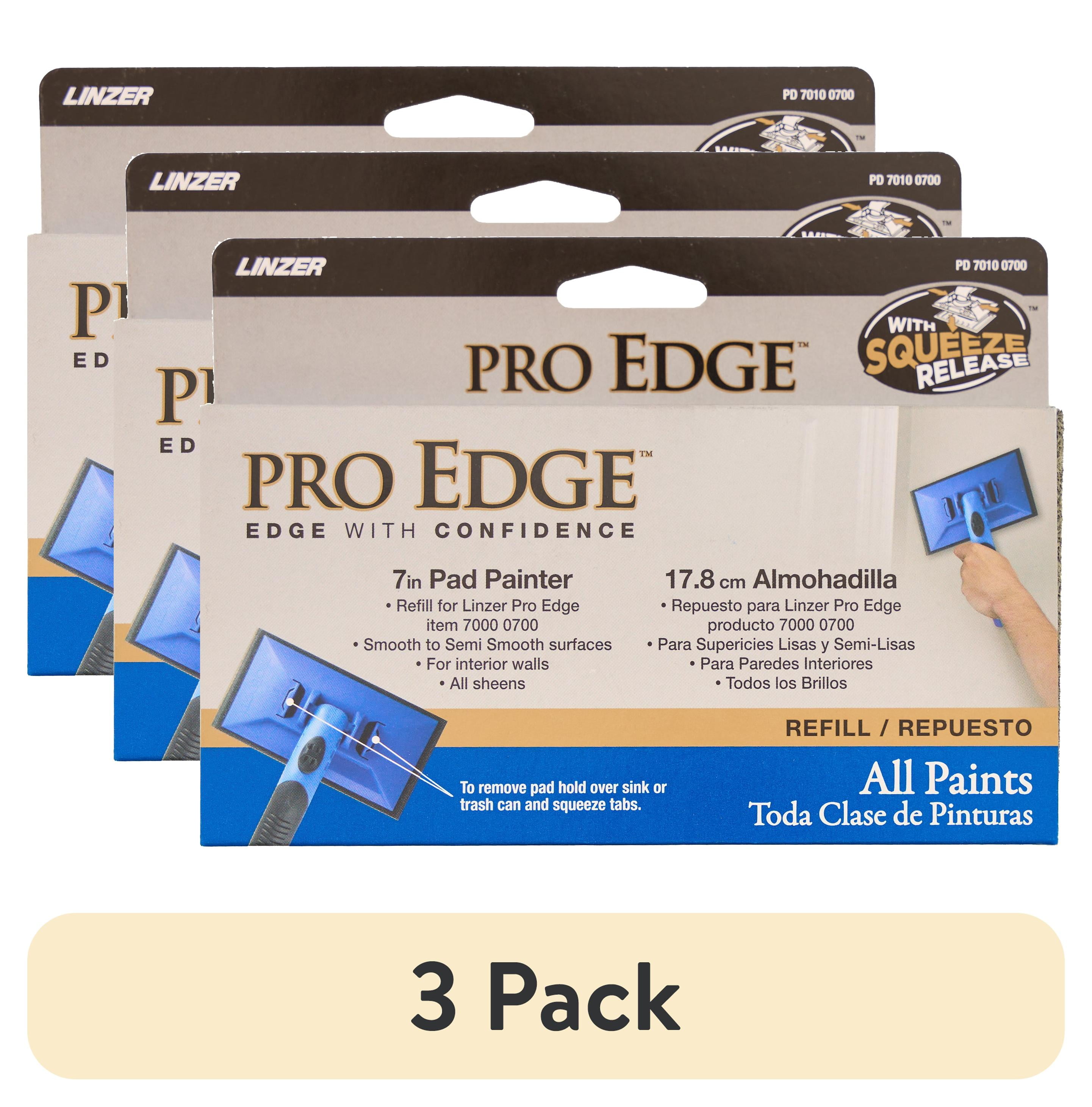 (3 pack) PRO EDGE by Linzer 7” Pad Painter Refill for All Paints & Stains