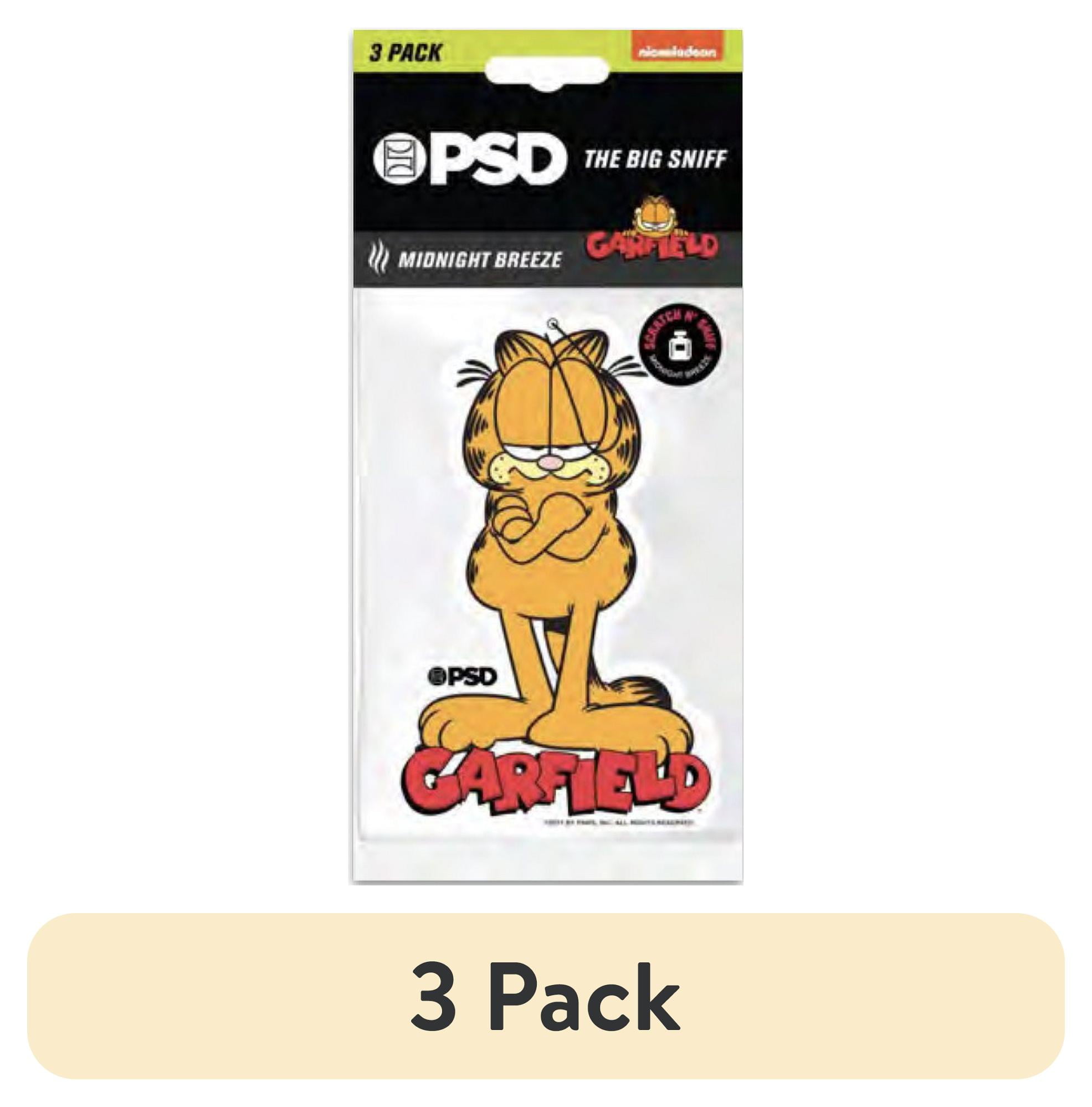 3 pack) PSD Big Sniff, Garfield Cattitude Hanging Air Freshener 3