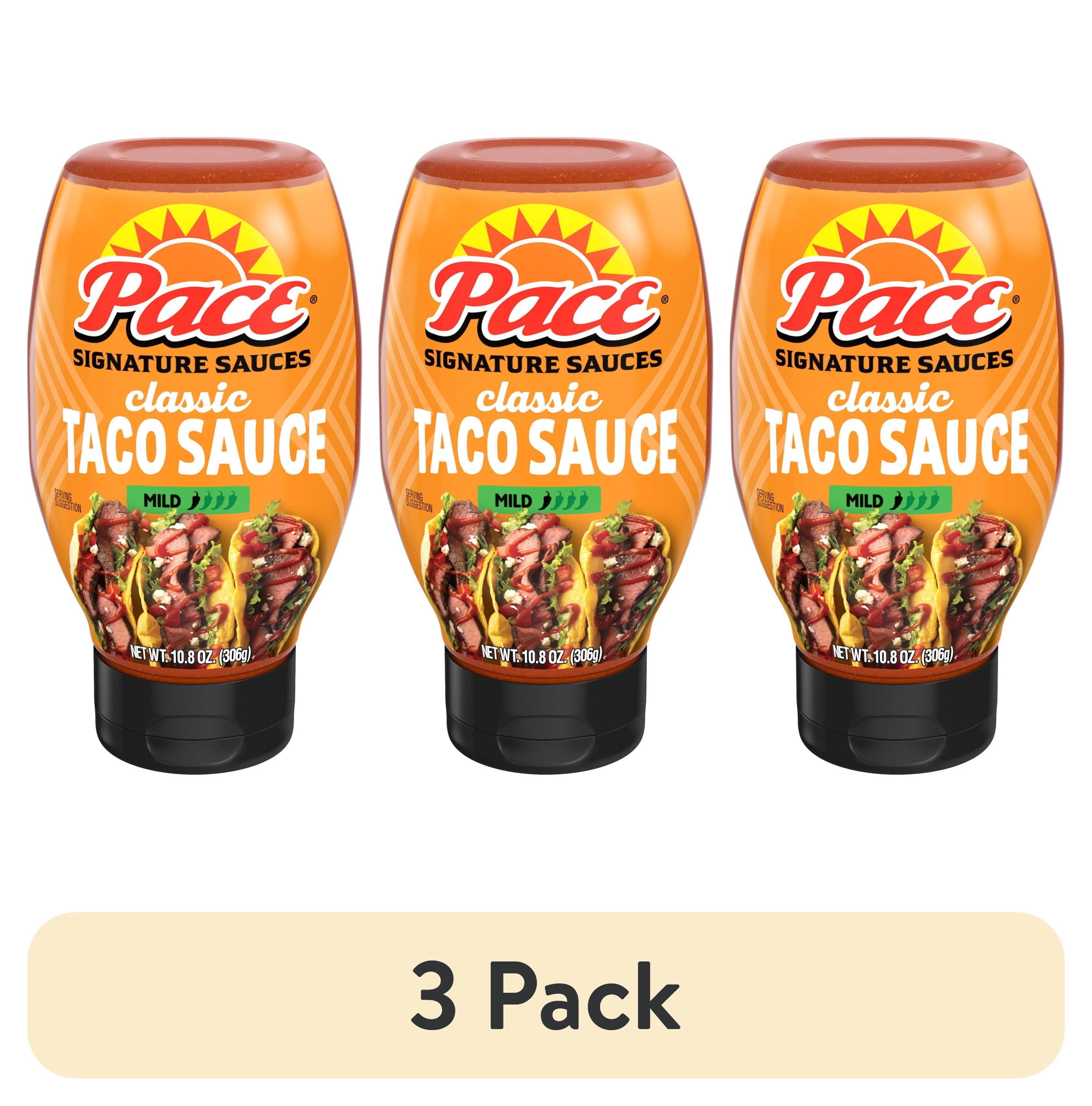 (3 pack) Pace Classic Taco Signature Sauce, 10.8 oz Bottle