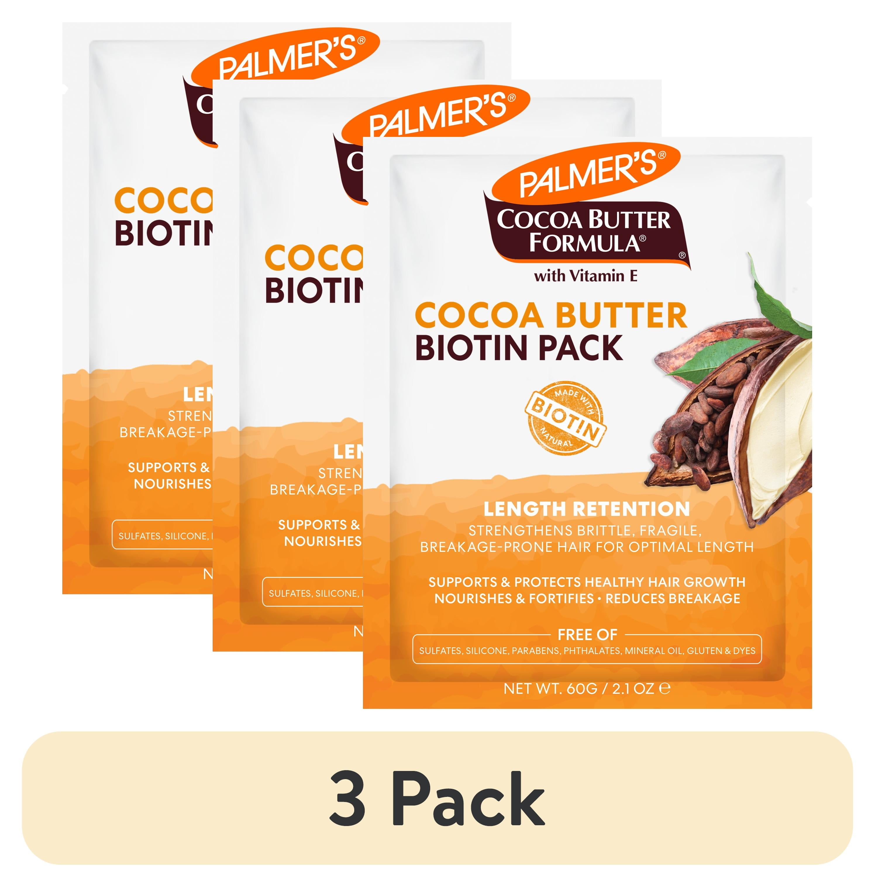 (3 pack) Palmer's Cocoa Butter Formula + Biotin Length Retention Biotin Pack, 2.1 fl. oz.