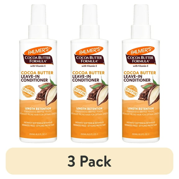 (3 pack) Palmer's Cocoa Butter Formula + Biotin Length Retention Leave-In Conditioner, 8.5 fl. oz.