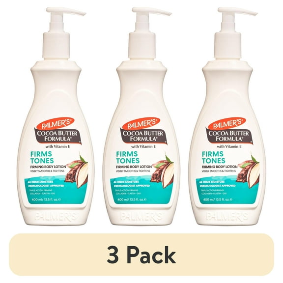 (3 pack) Palmer's Cocoa Butter Formula Firming Body Lotion Smooths and Tightens Loose Dry Skin, 13.5 fl. oz.