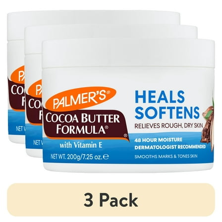 (3 pack) Palmer's Cocoa Butter Formula Solid Lotion with Vitamin E, Moisturizes & Soothes Dry Skin, 7.25 oz.