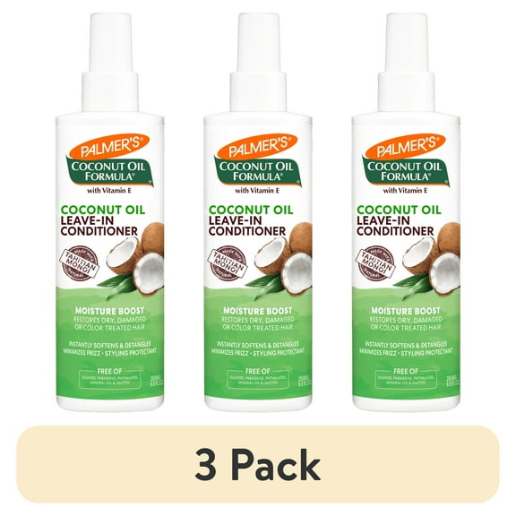 (3 pack) Palmer's Coconut Oil Formula Coconut Oil Leave-In Conditioner, 8.5 fl oz