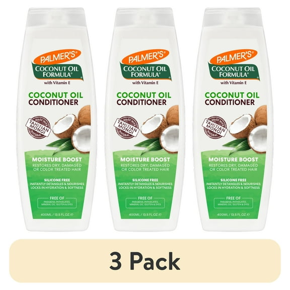 (3 pack) Palmer's Coconut Oil Formula Moisture Boost Conditioner for Dry Hair, 13.5 fl. oz.