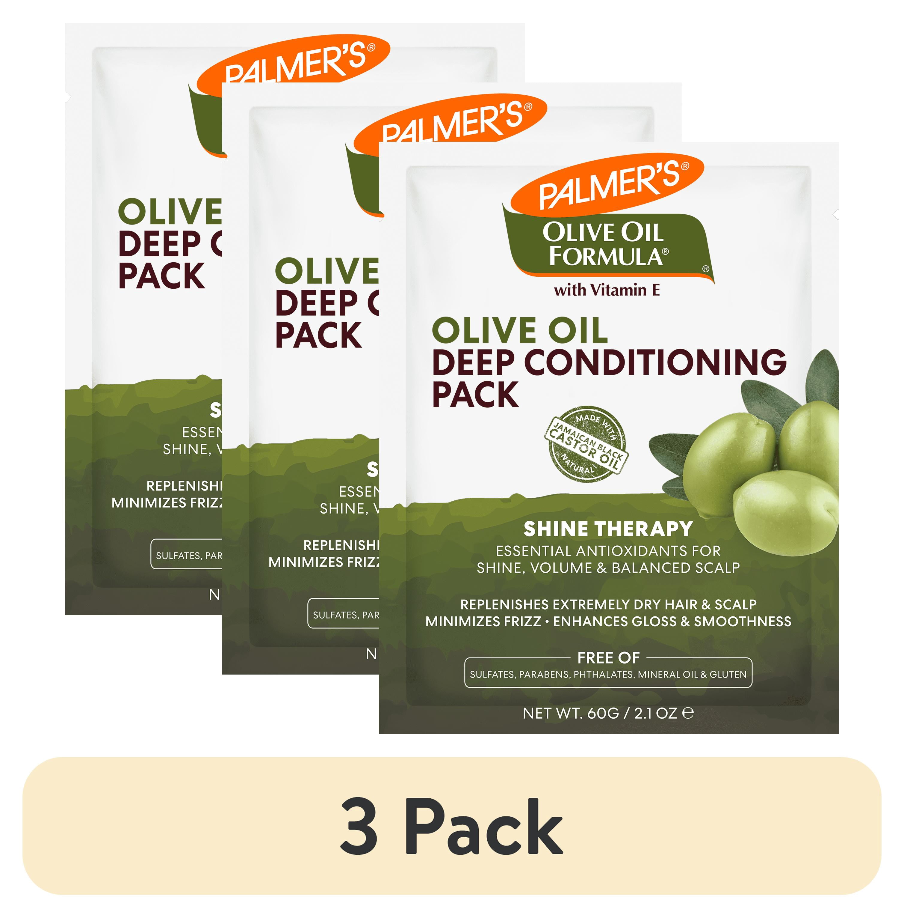 (3 pack) Palmer's Olive Oil Formula Shine Therapy Deep Conditioning Pack for Intense Hydration Treatment, 2.1 oz.