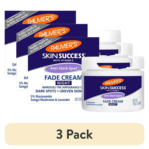 (3 pack) Palmer's Skin Success Anti-Dark Spot Nighttime Fade Cream with Retinol & Niacinamide, Dark Spot Corrector for Face, Night Moisturizer Helps Reduce Dark Spots, Fine Lines & Wrinkles, 2.7 oz