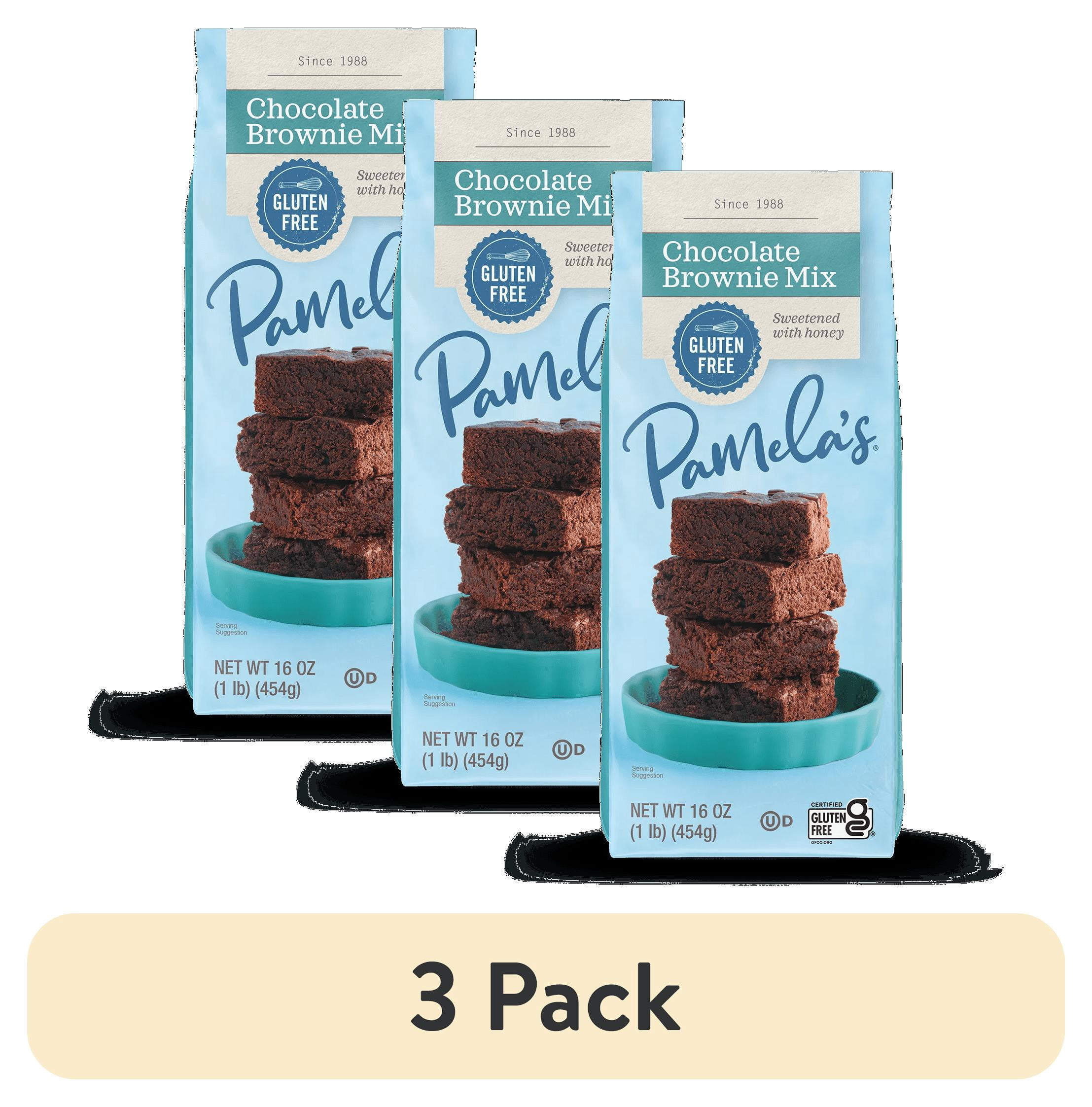 (3 pack) Pamela’s Gluten-Free Chocolate Brownie Mix, 16 oz Bag