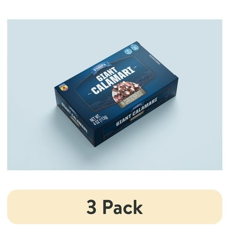 (3 pack) Pampa Giant Calamari in Garlic Sauce, 4 oz Box