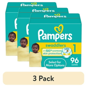 (3 pack) Pampers Swaddlers Baby Diapers Size 1, 96 Count (Select for More Options)