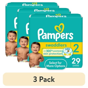 (3 pack) Pampers Swaddlers Baby Diapers Size 2, 29 Count (Select for More Options)