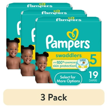 (3 pack) Pampers Swaddlers Baby Diapers Size 5, 19 Count (Select for More Options)