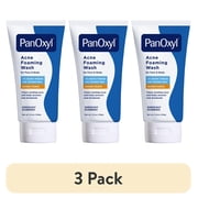 3 pack PanOxyl 10% Benzoyl Peroxide Acne Foaming Wash, Clear Acne, 5.5 Oz