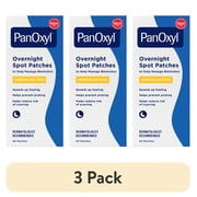 3 pack PanOxyl PM Overnight Spot Patches, Clear Hydrocolloid Dots, 40ct