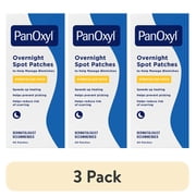 3 pack PanOxyl PM Overnight Spot Patches, Clear Hydrocolloid Dots, 40ct