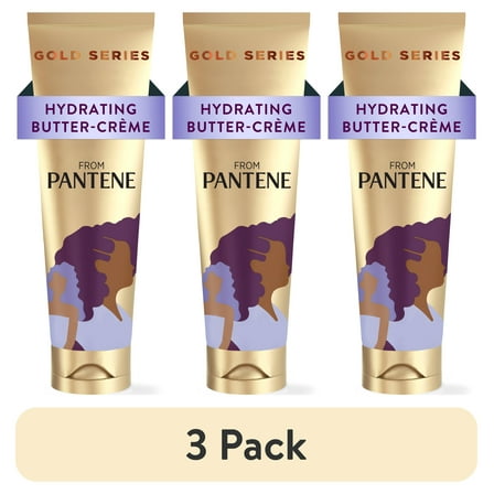 (3 pack) Pantene Gold Series Butter Cream, Hydrating Sulfate Free, 6.8 oz for All Hair Types