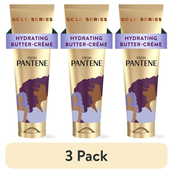 (3 pack) Pantene Gold Series Butter Cream, Hydrating Sulfate Free, 6.8 oz for All Hair Types